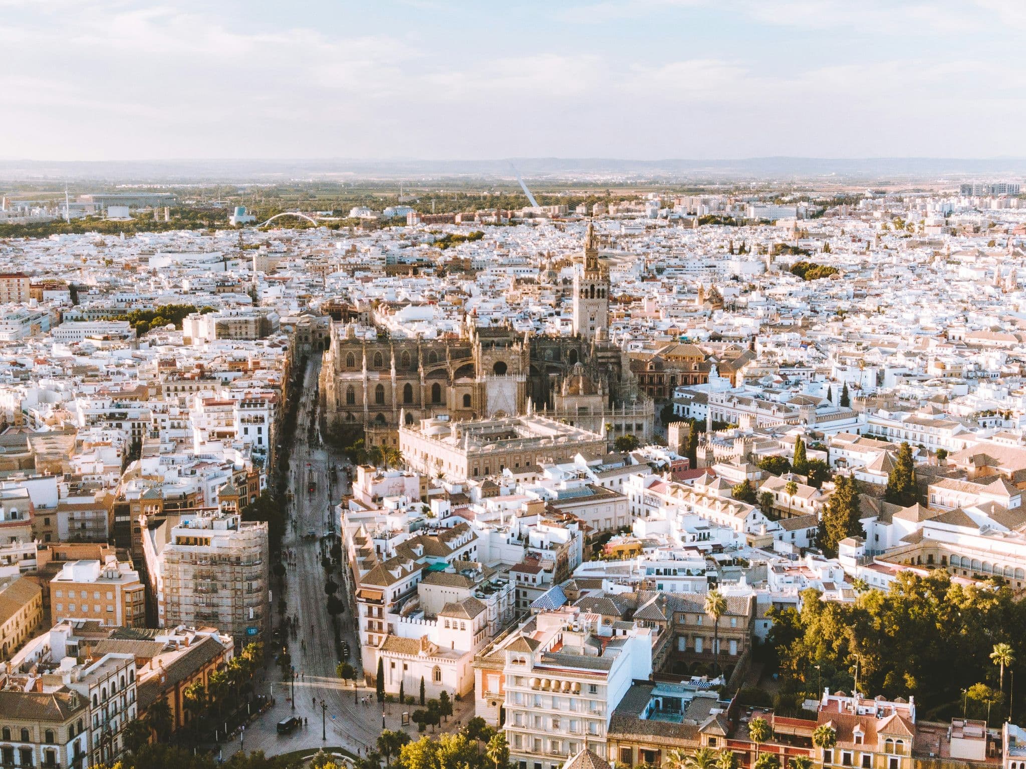 aerial view of city